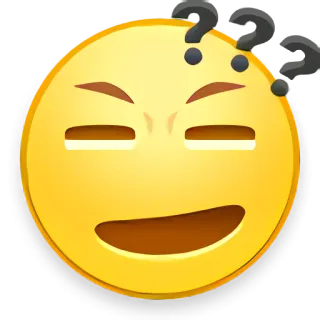 🦇 Emoji, Question, Confus, Réflexion, Visage, Jaune telegram sticker