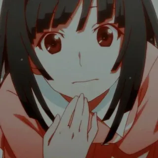🎭 anime, dziewczyna, monochromatyczny telegram sticker