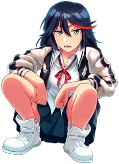 😒 Ryuko Matoi Kill la Kill Anime, Postać, Dziewczyna, Ryuko Matoi, Kill la Kill telegram sticker