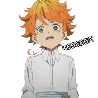 😕 Emma The Promised Neverland ЧЕЕЕЕ?! อนิเมะ, เอ็มม่า, The Promised Neverland, กลัว, สีหน้า, การ์ตูน, มังงะ telegram sticker