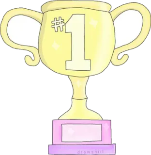 💪 #1 troféu, vencedor, número um, celebração, prêmio whatsapp sticker