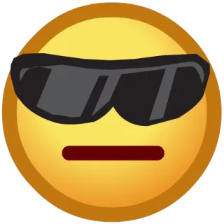 😎 Émoji, Cool, Lunettes de soleil, Fais avec telegram sticker