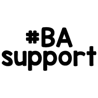 🏅 #BAsupport Hashtag, Ondersteuning, BA, Bericht whatsapp sticker