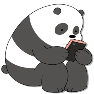 📱 Panda We Bare Bears Мультфильм, Панда, Медведь, Телефон, Милый, We Bare Bears whatsapp sticker