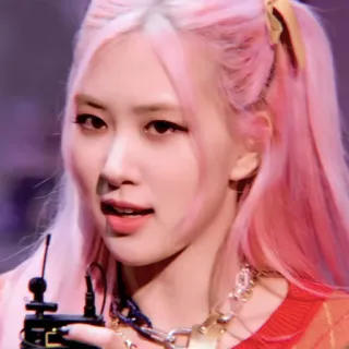 🧸 Rose K-pop, chanteuse, Rosé, Blackpink, célébrité, femme, cheveux roses telegram sticker