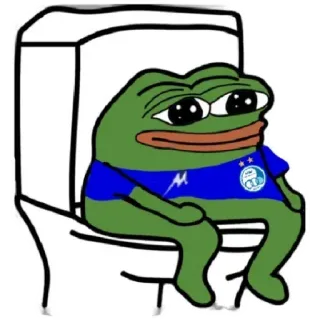 💙 Pepe the Frog Pepe, katak, meme, toilet, sedih whatsapp sticker