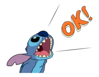 👌 Stitch OK! stitch, lilo & stitch, ok, disney, cartone animato, carino telegram sticker