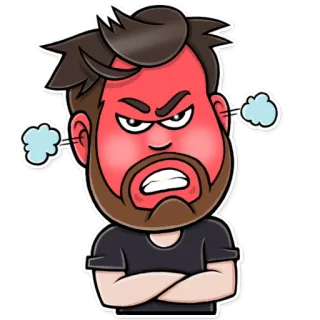 😡 злой, сердитый, расстроенный, в ярости, ярость, мультфильм, эмоция telegram sticker