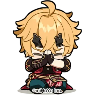 🎭 Thoma Genshin Impact miHoYo Inc. Videospiel, Anime, Thoma, Genshin Impact, Charakter, Chibi whatsapp sticker