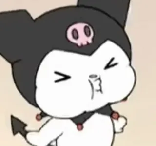 😠 Kuromi 쿠로미, 산리오, 애니메이션, 만화, 캐릭터, 귀여운 telegram sticker