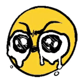 😖 Emoji, Weinend, Traurig, Emotional, Meme, Gelb telegram sticker
