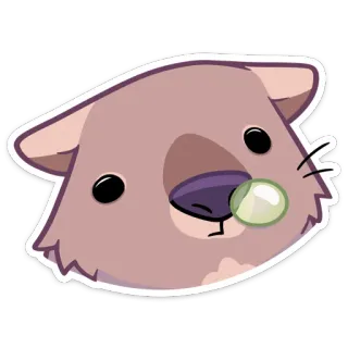 😪 wombat, animal, adesivo, fofo, desenho animado, marsupial telegram sticker