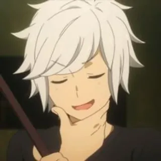 🗻 Bell Cranel Is It Wrong to Try to Pick Up Girls in a Dungeon? Anime, Bell Cranel, DanMachi, sorridente, personaggio telegram sticker