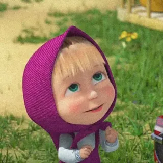 🍔 Masha Masha and the Bear desenho animado, criança, menina, Masha, urso telegram sticker