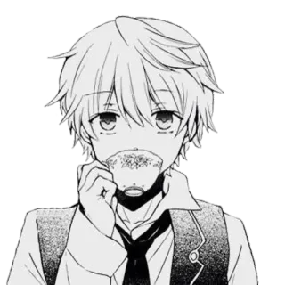 🪁 อนิเมะ, มังงะ, เด็กผู้ชาย, ชา, ถ้วย telegram sticker