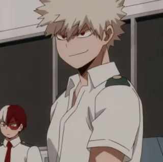 🔲 Bakugo My Hero Academia Аниме, Бакуго, Моя геройская академия, МГА, Персонаж whatsapp sticker