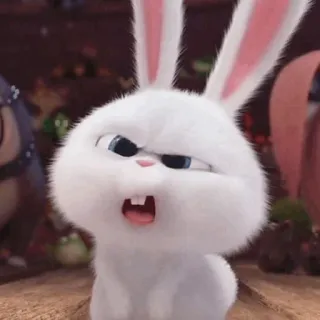 🐰 Snowball The Secret Life of Pets Hase, Kaninchen, Tier, Haustier, süß, Cartoon telegram sticker