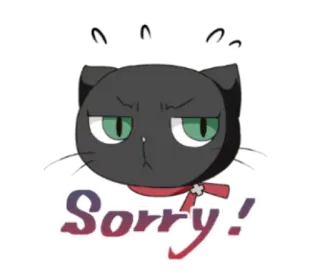 🙏 Sorry! кот, извини, извинения, мультфильм telegram sticker