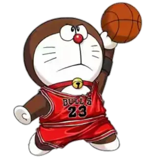 🏀 Doraemon BULLS 23 doraemon, basketball, chicago bulls, sport, cartoon, anime whatsapp sticker