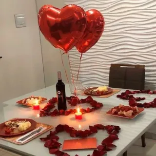 💞 hari valentine, romantis, perayaan, cinta, kencan, meja, makan malam telegram sticker