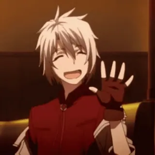 👋 Anime, Charakter, lächelnd, winkend, freundlich telegram sticker