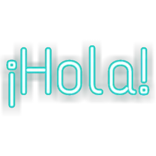 👋 ¡Hola! hello, spanish, greeting, neon, hola whatsapp sticker