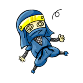 💫 Ninja, Dessin animé, Personnage, Arts martiaux, Combattant telegram sticker