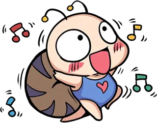 😃 dibujos animados, tierno, gracioso, alegre, personaje animado whatsapp sticker