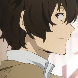 🍩 Osamu Dazai Bungou Stray Dogs Anime, Osamu Dazai, Bungou Stray Dogs, Karakter, Potret telegram sticker