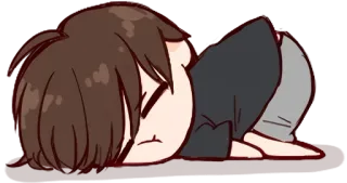 😴 cartoon, sleeping, exhausted, tired, anime, cute, character, chibi telegram sticker