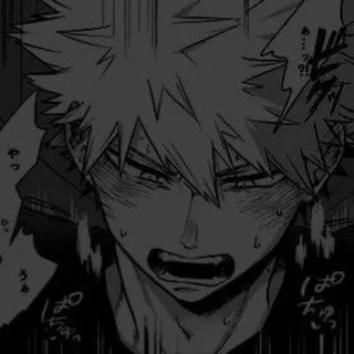 💫 Katsuki Bakugo My Hero Academia Anime, Manga, Wütend, Schweiß telegram sticker