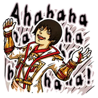 🤣 Ahahaha 笑い, アニメ, キャラクター, 男, 漫画 telegram sticker