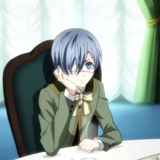 ♥️ Ciel Phantomhive Black Butler anime, manga, Ciel, Phantomhive, Black Butler, character, illustration telegram sticker