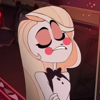 🟡 Charlie Morningstar Hazbin Hotel анимированный, мультфильм, персонаж, Hazbin Hotel, Чарли Морнингстар telegram sticker