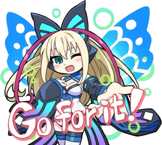 Azure Striker GUNVOLT :: @line_stickers whatsapp stickers