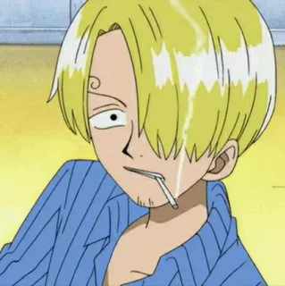 🎷 Sanji One Piece Anime, Zigarette, Kochen, Strohhut, Sanji whatsapp sticker