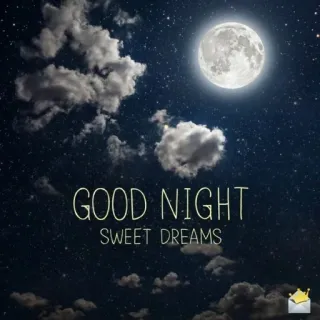 🌝 GOOD NIGHT SWEET DREAMS night, moon, stars, clouds, good night, sweet dreams telegram sticker