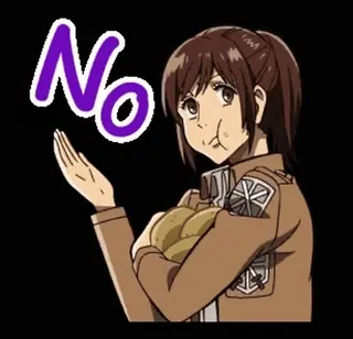 ๐ Sasha Braus Attack on Titan No anime, character, no, attack on titan, sasha braus telegram sticker