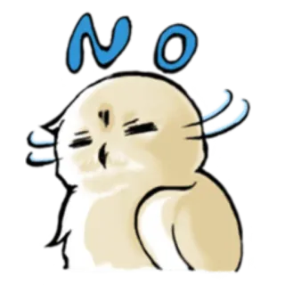 😔 NO owl, bird, no, rejection, animal, cute, sticker telegram sticker