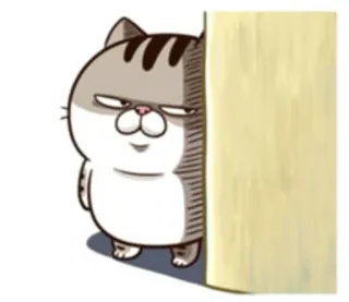 🤨 Katze, Cartoon, Sticker, Tier, Grinsend, Süß telegram sticker