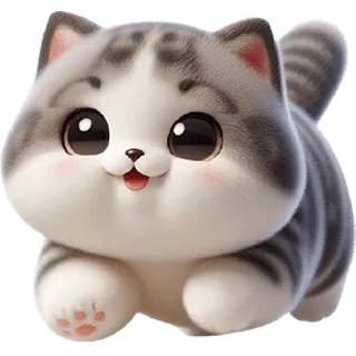 Милый котик @Nyasticks telegram stickers