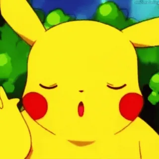 👆 Pikachu โปเกมอน, นิ้วกลาง, การ์ตูน, สีเหลือง, หยาบคาย telegram sticker