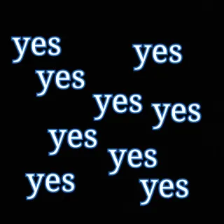 👍 yes yes
yes yes
yes
yes yes
yes
yes oui, affirmatif, accord, répétition, mot whatsapp sticker