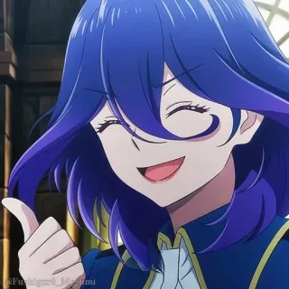 🤍 Anime, Charakter, Mädchen, Lächeln telegram sticker