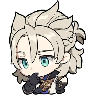 🤔 Albedo Genshin Impact albedo, genshin impact, anime, video game whatsapp sticker