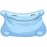 ☺️ cuscino, assonnato, carino, cartone animato telegram sticker