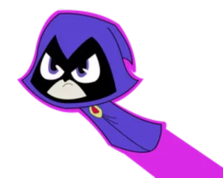 😠 Raven Teen Titans Kreskówka, Superbohater, Magia, Telekineza telegram sticker