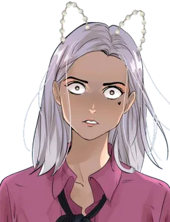 👿 Kreskówka, Naklejka, Postać, Kocie uszy, Anime, Dziewczyna, Wyraz telegram sticker