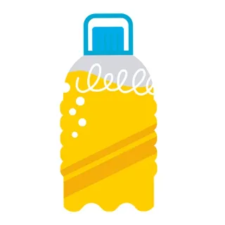 🍺 bouteille d'eau, boisson, liquide, bouteille plastique, liquide jaune telegram sticker
