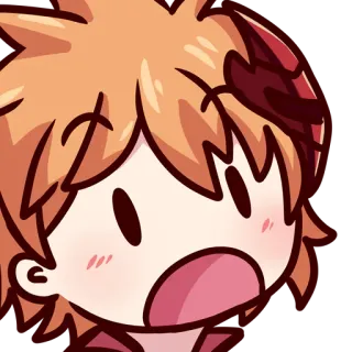 😮 จิบิ, อนิเมะ, น่ารัก, ประหลาดใจ, ตกใจ, การ์ตูน telegram sticker